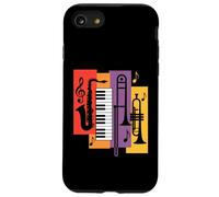Jazz Instruments Saxophone Piano Trumpet Trombone Case for iPhone SE (2020) / 7/8