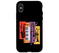 Jazz Instruments Saxophone Piano Trumpet Trombone Case for iPhone X/XS