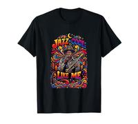 Jazz is Cool Like Me Psychedelic Trumpet Musician Art T-Shirt