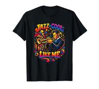 Jazz is Cool Like Me Trumpet Player Vibrant Pop Art T-Shirt