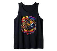 Jazz is Cool Like Me Trumpet Player Vibrant Pop Art Tank Top