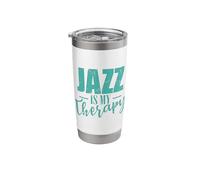 Jazz is My Therapy Music Saxophone Stainless Steel Insulated Tumbler