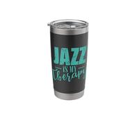 Jazz is My Therapy Music Saxophone Stainless Steel Insulated Tumbler