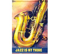 Jazz Is My Thing: This Jazz Saxophone themed 6x9in Composition Notebook makes a great gift for any jazz enthusiast. Ideal for Men, Women and Kids for ... Great Stocking Filler or Secret Santa.