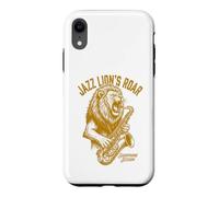 Jazz Lion's Roar Vintage Lion Playing Saxophone Session Case for iPhone XR