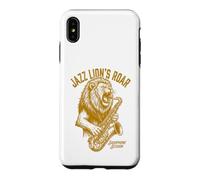 Jazz Lion's Roar Vintage Lion Playing Saxophone Session Case for iPhone XS Max