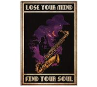 Jazz Lose Your Mind Retro Metal Tin Sign 8X12 Inches