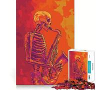 Jazz Lover Beyond Life Art 1000 Piece Jigsaw Puzzles for Adults Jigsaw Creative Play High Def Print Real Challenge Birthday Art Gift (50x75cm)