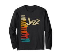 Jazz Music Lover - Retro Vintage Piano Pianist Keys Jazz Long Sleeve T-Shirt