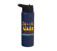 Jazz Music Performer Musician Composer Saxophone Player Stainless Steel Insulated Water Bottle