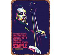 Jazz Musician CHARLES MINGUS Metal Tin Sign Poster Vintage Art Wall Decor 12 x 8 inch