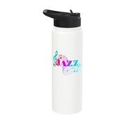 Jazz Musicians Colourful Notes Jazz Notes Stainless Steel Insulated Water Bottle