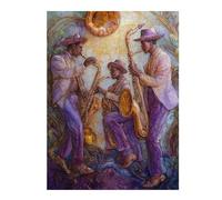 Jazz Musicians Playing Saxophones Jigsaw Puzzle for Adults, 500 Piece