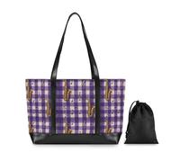 Jazz-night Bourbon Street Plaid Sturdy Laptop Bag for Work with Zipper Womens Work Tote Bag for School with maletín para laptop mujer
