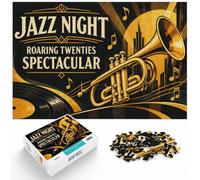 Jazz Night Roaring Twenties Spectacular Jigsaw Puzzle, 1000 Piece | For calm afternoons: Adult jigsaw puzzle with 1000 pieces; with the complete challenge to keep the challenge engaging.