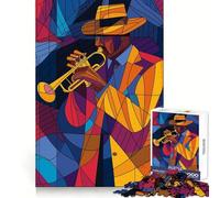 Jazz Notes Line of Trumpet Puzzles for Teenagers 1000 Piece Brain Think Good Thick Real Challenge Room Decor (50x75cm)