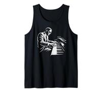 Jazz Piano Player Minimal Music Illustration Tank Top