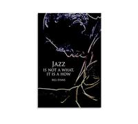 Jazz Poster Bill Evans Art Print Inspirational Music Wall Decor Modern Abstract Artwork Home Kitchen Wall Art Unique Gift for Jazz Lovers Gift 12x18inch(30x45cm) Unframed