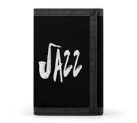 Jazz Saxophone Cloth Wallet Card with Holder Trifold Pocket Slim Wallets