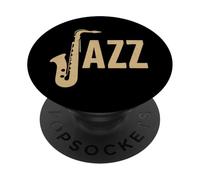 Jazz Saxophone Letter Jazz Musicians Sax Music Lovers PopSockets Adhesive PopGrip