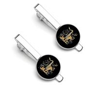 Jazz Saxophone Music Notes Silver Tie Clip Suit Accessories for Men Necktie Bar Set Pin Business Wedding