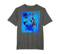 Jazz Saxophone Player Blue Music Blue Notes T-Shirt