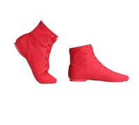 Jazz Shoes Girls Women Lace up High Top Wide Fit Split Sole Dance Trainers, Lightweight Modern Stage Ballroom Dancing Shoe - Modern Stage Dancing Shoe Rubber tap Shoes for Girls Red 7