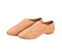 Jazz Shoes Slip On Dance Jazz Dancing Shoes Baby Child Adult Women Men Belly Modern Ballet Gym Jazzy Sneakers(Tan,34)