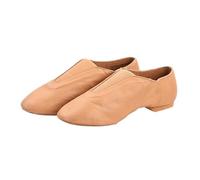 Jazz Shoes Slip On Dance Jazz Dancing Shoes Baby Child Adult Women Men Belly Modern Ballet Gym Jazzy Sneakers(Tan,34)