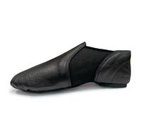 Jazz Shoes Slip on Jazz Dance Shoes Rubber Split Sole Slip Resistance Leather and Neoprene Black Fish Style (Size 4 UK, Black)