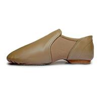 Jazz Shoes - Slip on Jazz Dance Shoes Rubber Split Sole - Soft Leather and Neoprene - Modern Stage Fish Style