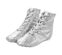 Jazz Shoes Women Slip on Lace up Flexible Lightweight Split Sole Dance Shoe, Unisex Modern Stage Jazz Ballroom Dancing Shoes Line Dancing Boots for Girls Women