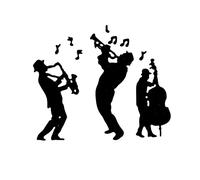 Jazz Swing Band & Music Notes Metal Cutting Dies Set, Trumpet Player, Double Bass, Saxophonist, Stencils, Card Making, Scrapbooking, G9