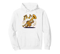 Jazz Trumpet Player Minimalist Cool Silhouette Modern Pullover Hoodie