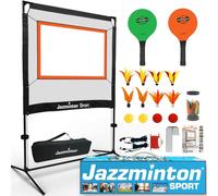 Jazzminton Sport - Indoor & Outdoor, No Boundaries - Similar to Pickleball, Badminton and Tennis with A Whole New Spin On It - Fun Games for Kids & Adults