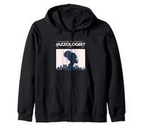 Jazzologist - Vintage Jazz Music - Jazz Funk Soul Musician Zip Hoodie