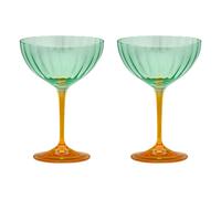 Jazzy champagne glasses - Set of 2 Green one size