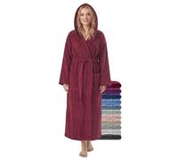 jazzylab Women’s Extra Long Hooded Bathrobe - 100% Cotton Terry 380gsm | Soft, highly absorbent comfort for relaxing after bathing, showering, sauna sessions or spa treatments