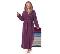 jazzylab Women’s Extra Long Hooded Bathrobe - 100% Cotton Terry 380gsm | Soft, highly absorbent comfort for relaxing after bathing, showering, sauna sessions or spa treatments