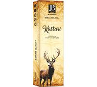 JB Agarbatti Kasturi Premium Incense Sticks 90g x 3 Pack - 9 Inch (22.5 cm) Long with Deep Musky Natural Musk Fragrance Ideal for Puja, Meditation & Home Ambience