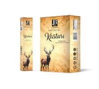 JB Agarbatti Kasturi Premium Incense Sticks - Musky Fragrance, 17g x 5 Pack - 9 inches (22.5cm) Long, Hand-Rolled for Meditation, Puja, Relaxation & Home Fragrance
