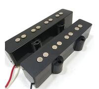 JB Bass Pickups Set (Neck 92/Bridge 95) - Ceramic Magnet 4-String Pickups for Electric Bass Guitar - Open/Closed Cover Options (Open-ended)