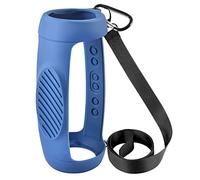 JB charge 5 Bluetooth Speaker Silicone protecitve Case protable, JB charge 5 Travel Carrying Case with Shoulder Strap and Carabiner (Blue)