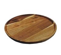 JB Home Collection 4569, Premium Acacia Wooden Food Serving Charger Plate Platter Round Wooden Tea Tray Snack Platter, 12.5"x12.5"
