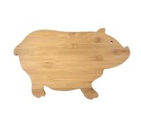 JB Home Collection 4575, Bamboo Wood Pig Cutting Board Pig Shaped Serving Board (1, 13.5" x 7.5")