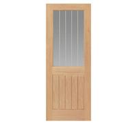 JB Kind Doors Thames Oak Half Light Glazed Internal Door - Unfinished
