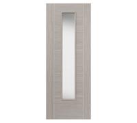JB Kind Doors Tigris Light Grey Glazed Laminate Internal Door
