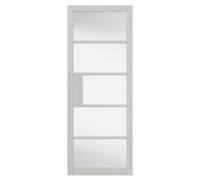 JB Kind Doors Urban Industrial Metro White Clear Glass Internal Door