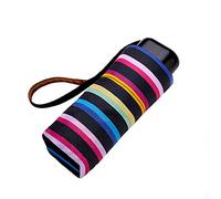 Jb Mini Flat Ladies Umbrella Rainbow Stripe,99 centimeters