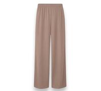 JB MODISH Women’s Palazzo Trousers - Wide Leg Crepe Culottes - Elasticated Waist Flared Pants - Stretch Smart Casual Bottoms (UK, Numeric, 8, 26, Regular, Regular, XXL | 20-22, Mocha)